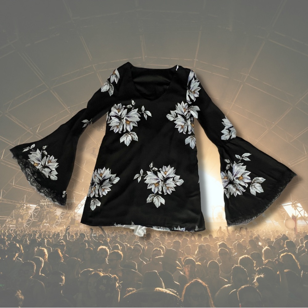 Boho Bell Sleeve Dress, Size M/L